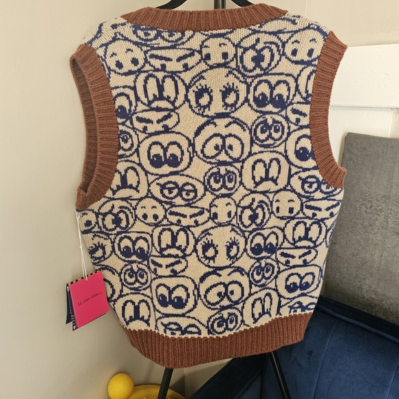 THE ELDER STATESMAN EXPRESSION V NECK VEST SZ SMALL BNWT - Picture 5 of 12